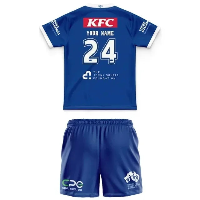 Blue Bulldogs Custom Kids Rugby Jersey - Sizes 16-26