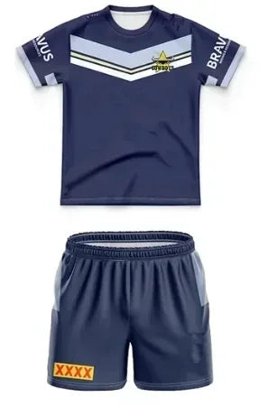 NQ Kids Rugby Jersey - Panthers/Bulldogs - Sizes 16-26