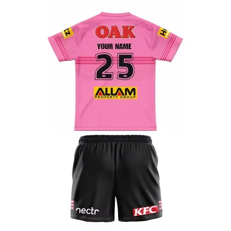 2025 Penrith Panthers Kids Home/Away Rugby Jersey - Custom Sizes 16-26